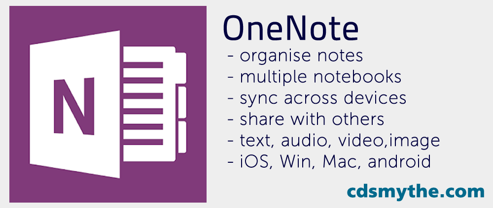 OneNote app - vis cdsmythe.com