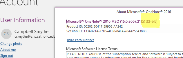 onenote send to sway