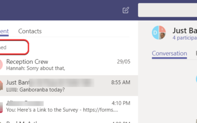 Microsoft Teams – Pin a Chat for quicker access