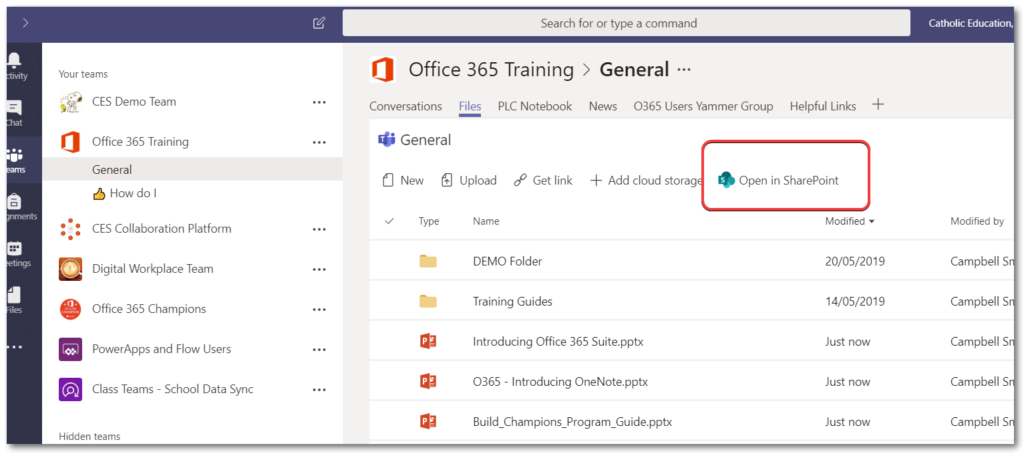 Microsoft Teams Read Only Folder