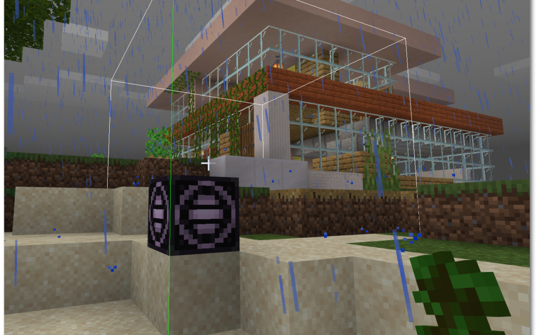 Minecraft:Education Edition place a structure block to export object to 3D