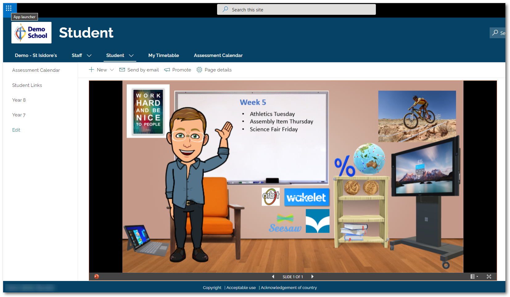 Class Bimoji with Powerpoint and Microsoft teams