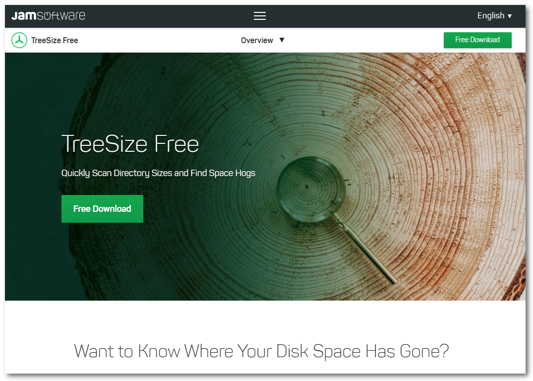 Disk management - Treesize free