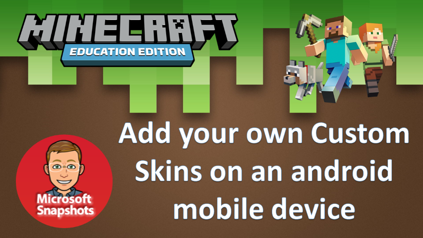 Minecraft: Education Edition – How to add a custom skin on android mobile  phone