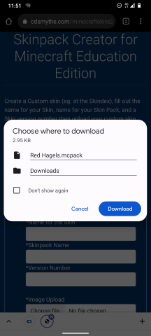 create mcpack minecraft education custom skin cdsmythe3
