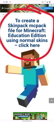 Minecraft: Education Edition – Skin MCPACK Skinpack Creator