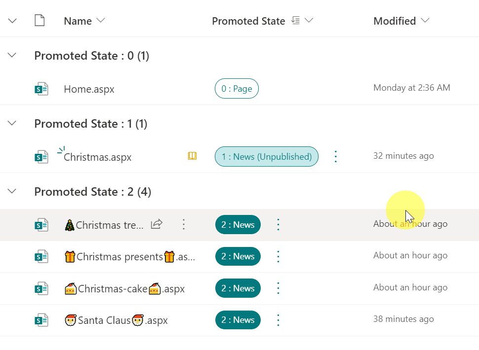 sharepoint news post convert to page