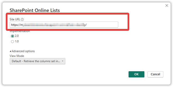 Step 2 - connect to SharePoint site