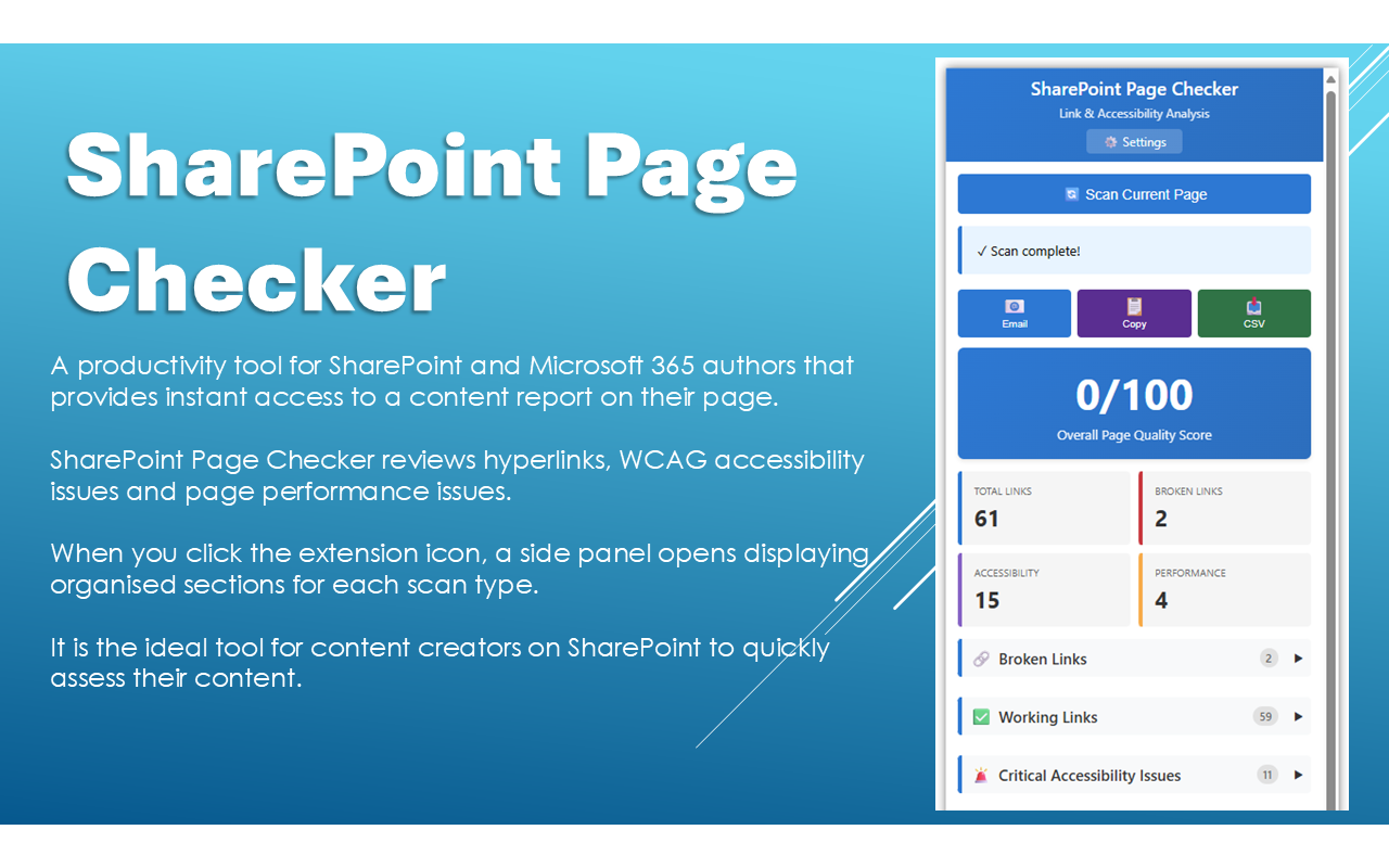 SharePoint Page Checker